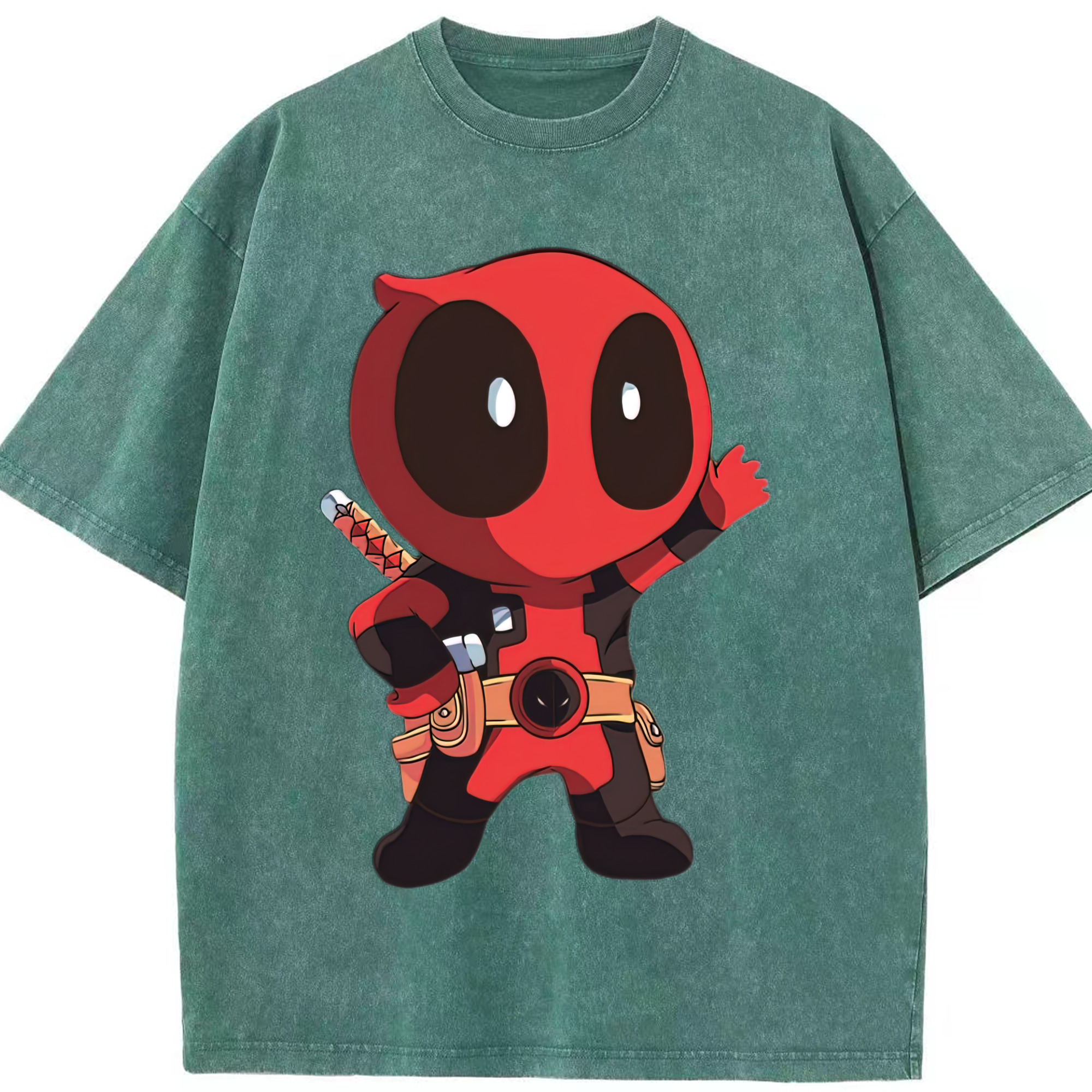 （画像用） Deadpool デッドプール 綿100% ヴィンテージ風 半袖Tシャツ（フロントプリント）